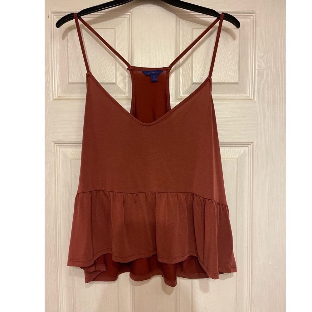 Beautiful Aeropostale flowy peplum tank! Size: XL! Worn once, in excellent shape